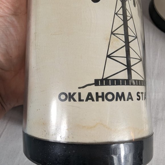 Thermo Serv Vintage Mug Cup Oklahoma State Tree Oil Rig Made in USA - Set of 3 - Picture 8 of 15